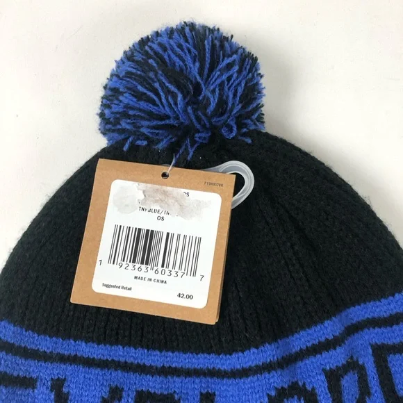 TNF The North Face Reversible Logo Scarf NWT Bold 2 Tone Design & PomPom Beanie - Picture 5 of 13